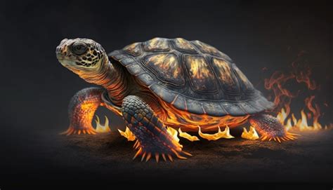 Premium Photo | Fire turtle