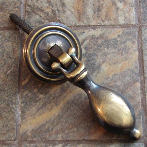 Vintage Antique Brass Drawer Pull Cabinet Drop by RetroCollecto Brass Drawer Pulls, Cabinet And ...