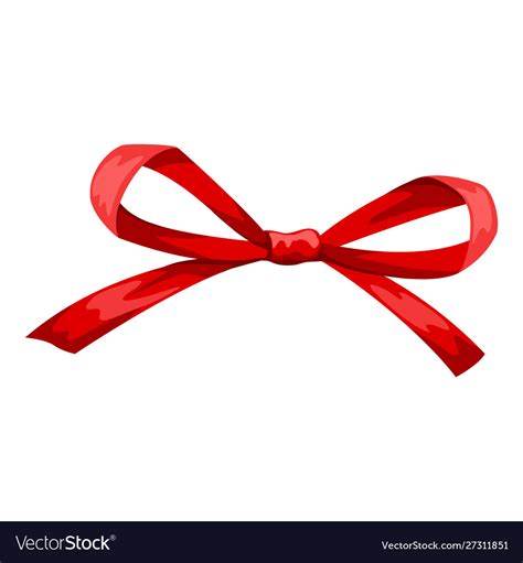 Red bow Royalty Free Vector Image - VectorStock