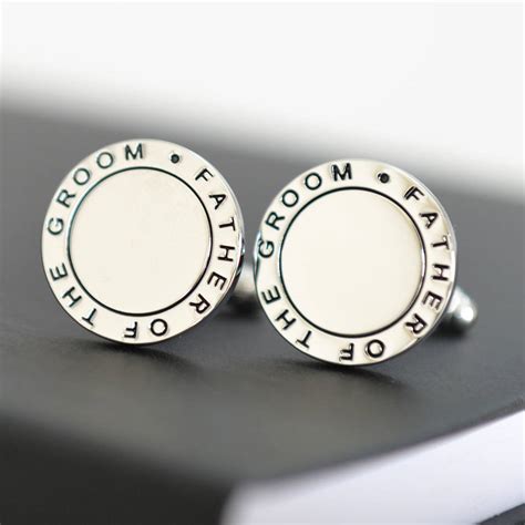 Father Of The Groom Round Cufflinks By A Type Of Design