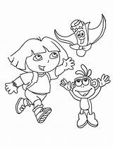 Dora Boots And Map coloring Page  Download Print Or Color Online For sketch template