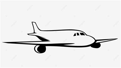 Plane Silhouette Design, Plane, Silhouette, Wing PNG and Vector with ...