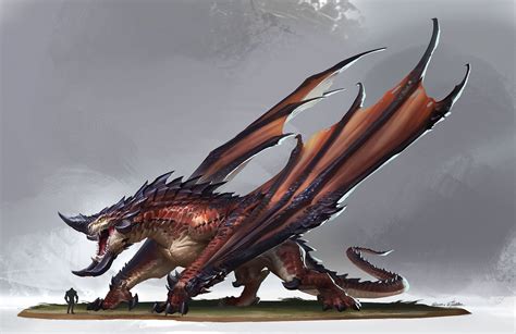 ArtStation - Red dragon concept