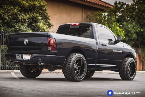 2013 Dodge Ram 1500 Single Cab | 20" Fuel Wheels D538 Maverick Black Milled Rims | 305-55-20 ...