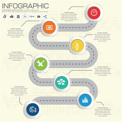 Premium Vector | Road timeline infographic design template with color ...