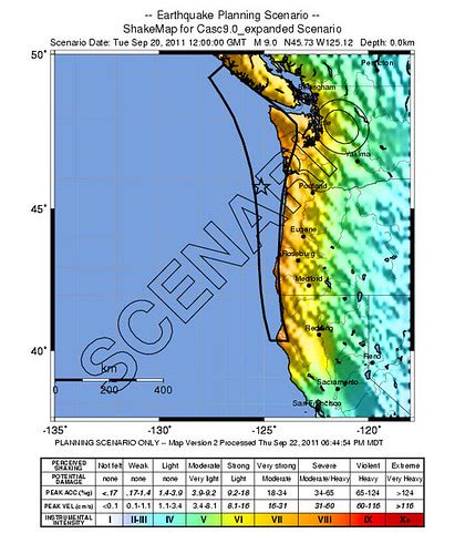 Cascadia Subduction Zone Scenarios | Pacific Northwest Seismic Network