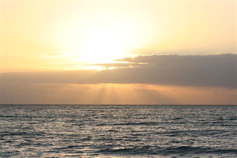 Free Images : beach, sea, horizon, sky, ocean, calm, sunset, sun, sunrise, cloud, water, shore ...