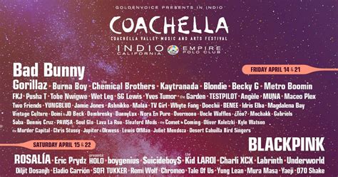 Coachella 2023 Full Lineup Revealed - ReportWire