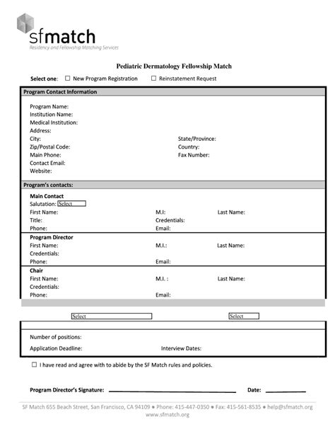 Dermatology Fellowship Application and Selection Form - Fill Out and Sign Printable PDF Template ...