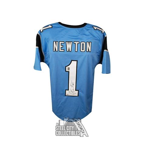 Cam Newton Autographed Carolina Custom Football Jersey - BAS COA ...