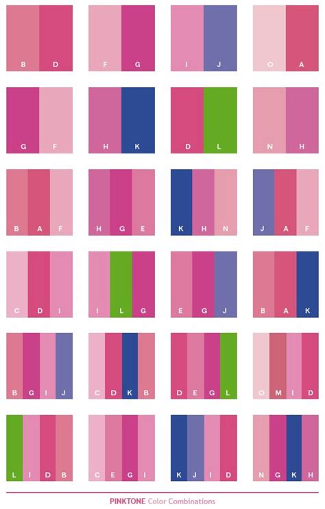 Pink tone color schemes, color combinations, color palettes for print (CMYK) and Web (RGB + HTML ...