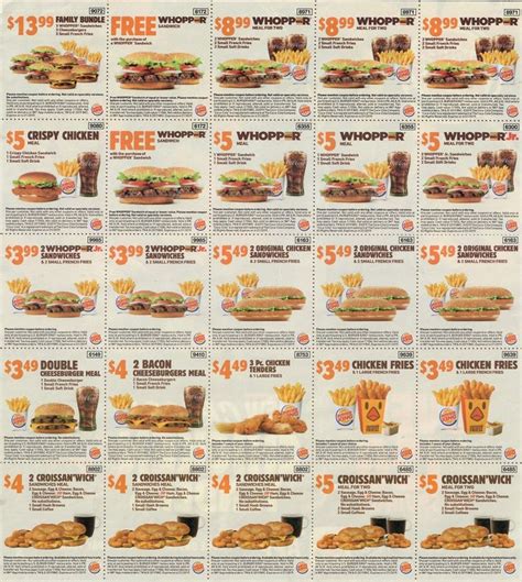 Burger King Full Sheet of Coupons—Offers Expire 5/26/19 | Fast food coupons, Healthy snacks ...