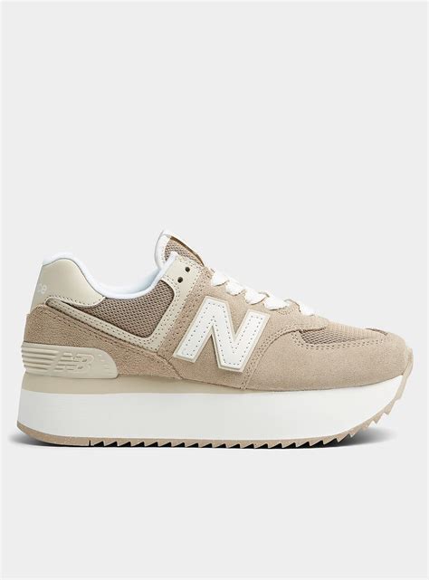 New Balance 574+ Platform Sneakers Women in Natural | Lyst Canada