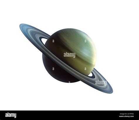 Saturn planet cut out on white. Planet with rings is called saturn. 3D ...