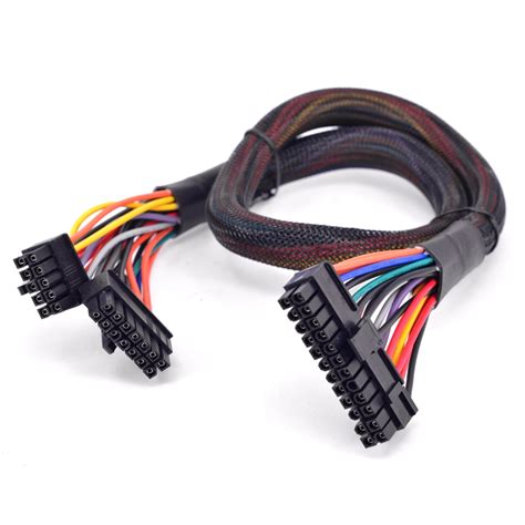 14pin + 10Pin to 24 Pin ATX Power Supply Cable 20+4 Pin PSU Motherboard Sleeve for Corsair ...