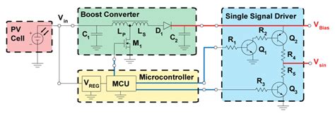 Circuit schematic showing the complete power electronics system. The ...