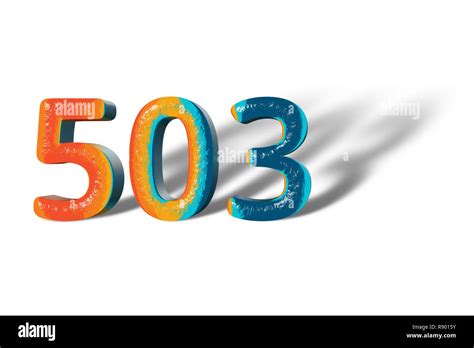 3d number 503 hi-res stock photography and images - Alamy