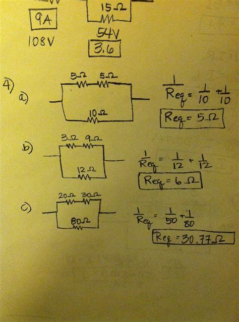 Combination Circuits Worksheet With Answers – Englishworksheet.my.id