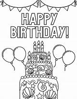 Free Happy Birthday Coloring Pages For Kids sketch template