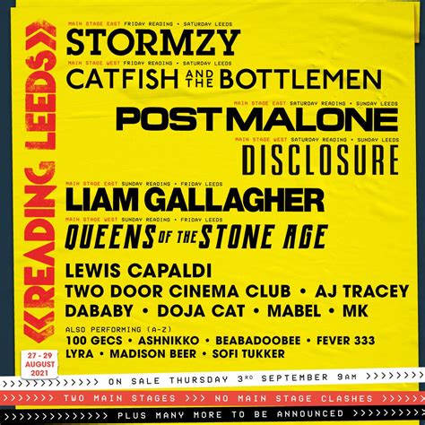 Headliners and first acts announced for Reading & Leeds 2021