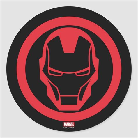 Invincible Iron Man Classic Round Sticker | Iron man symbol, Iron man logo, Iron man