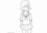 Yandere Simulator Coloring Pages Sketch Page sketch template