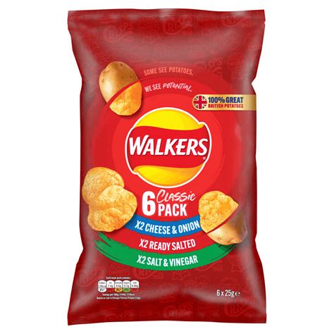 Walkers Classic Variety Crisps 6x25g by British Store Online