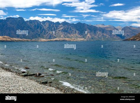 View of the Remarkables mountain range in New Zealand Stock Photo - Alamy