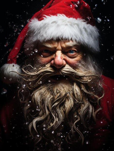 Premium AI Image | a santa claus with a beard and long beard