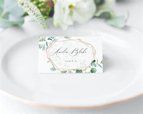 Wedding Place Names Template Printable Wedding Name Card - Etsy