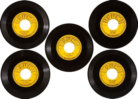 Elivs Presley's five-record set of Sun 45 singles from 1954-55 - Luxedb