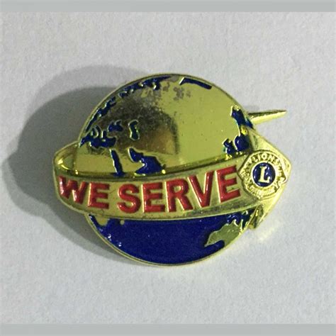 Globe Lions Clubs Metal Lapel Pin