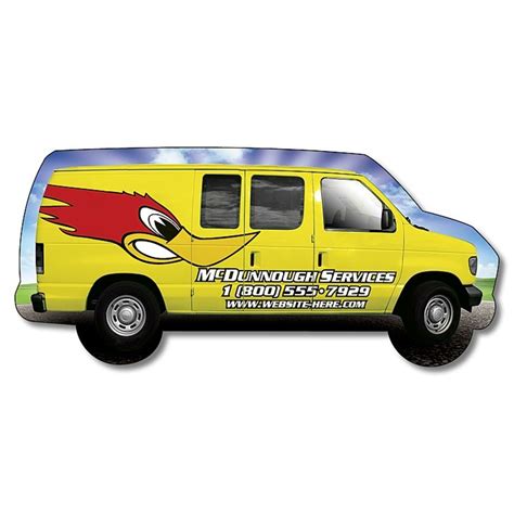 Promotional Magnet - van shape (4.125x1.875 - right facing) - outdoor safe Personalized With ...