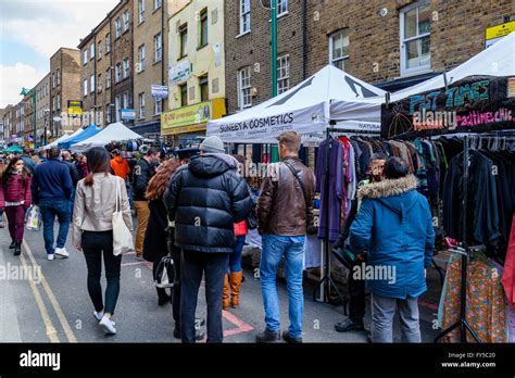 Brick Lane Sunday Market, London, UK Stock Photo - Alamy