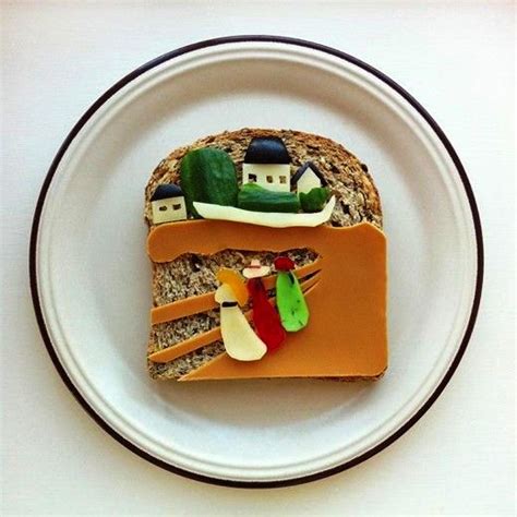 food art, toast project by Ida Skivenes ~ art project ideas and craft ideas