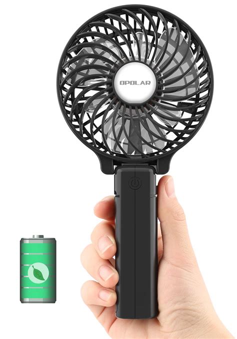 OPOLAR Hand Held Battery Operated Face Fan, Small Rechargeable Portable Black | eBay