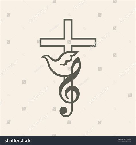 Church Logo Worship Cross Music Dove: vector de stock (libre de regalías) 325271630 | Shutterstock