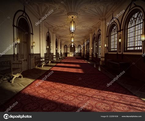 Fantasy Medieval Castle Cathedral Hallway Stock Photo by ©Ravven 222591636