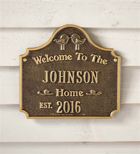 Personalized Love Birds Address Plaque | Plow & Hearth | Patterned after plaques used on ...