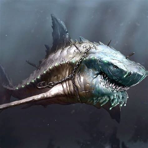 Shark art, Fantasy monster, Creature concept art