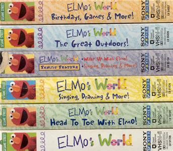 VHS : LOT OF 6 SESAME STREET'S ELMO'S WORLD | eBay