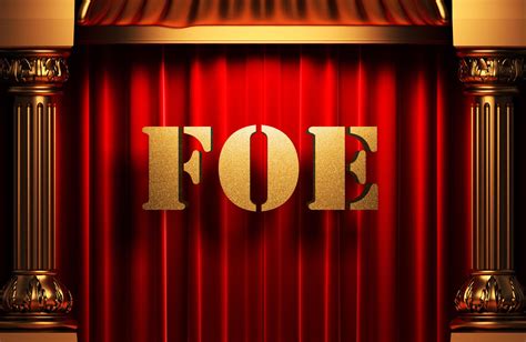 foe golden word on red curtain 7365629 Stock Photo at Vecteezy