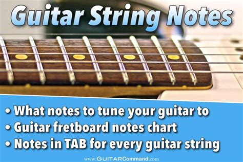 Guitar Strings Notes Chart, Tab & Info: Tune Up & Master The Fretboard