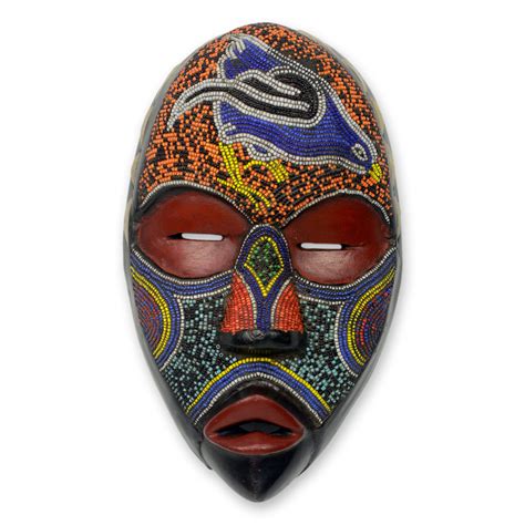 UNICEF Market | Hand Carved Beaded African Mask from the Dan Tribe ...