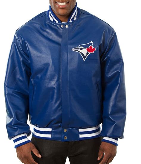 Varsity Bomber Royal Blue Toronto Blue Jays Leather Jacket - Jackets ...