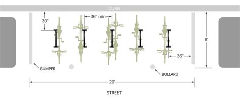 Bike Parking Layout and Design Dimensions | CycleSafe | Bike parking design, Bike parking ...