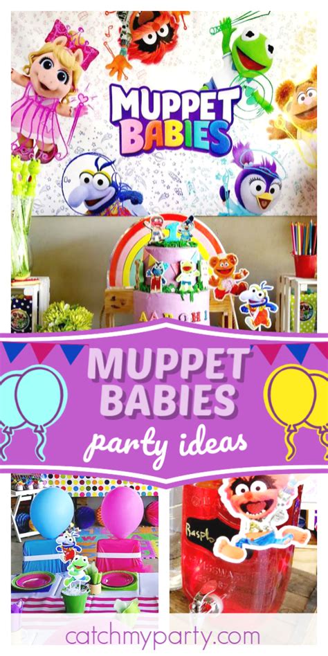 Take a look at this fun and colorful Muppet Babies birthday party! The table settings are ...