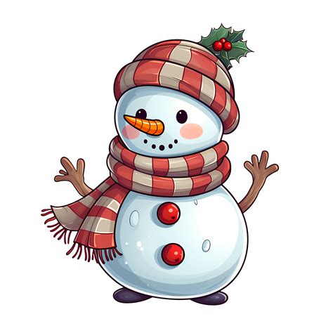 linda monigote de nieve Navidad elfos clipart ilustración ai generativo ...