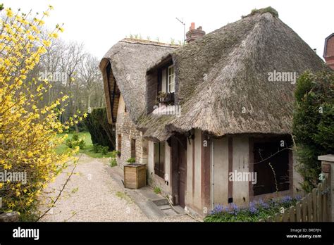 Norman house in Etretat, Normandy, France, Europe Stock Photo - Alamy