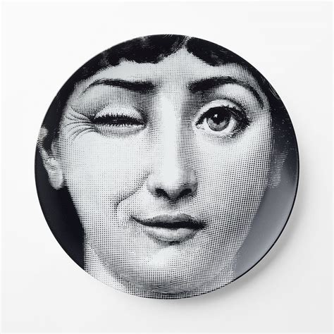 Plate Fornasetti - Porcelain, 130, Round, Black White, Fornasetti ...